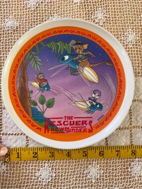 Vintage 1990s Disney The Rescuers Down Under Cartoon Movie Plate Kids Children’s